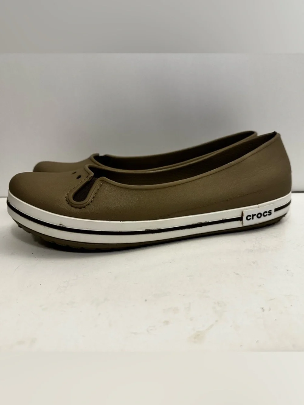 Crocs CROCBAND Prima Ballerina Ballet Flats Casual Comfort Shoes - Women’s Sz 10